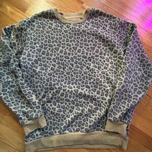 Forever 21 Leopard Print Men's Crewneck Sweater